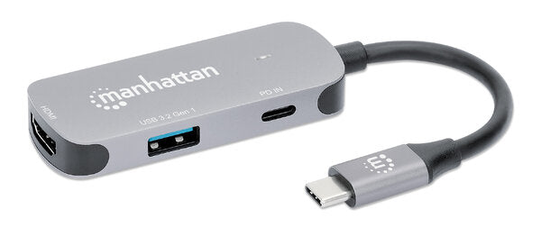 Docking Station Manhattan 190299 - USB/HDMI/DisplayPort - Gris